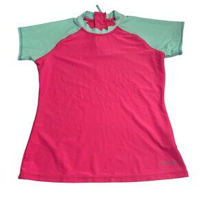 Eddie Bauer Girls Rash Guard Surf Swim Shirt Short Sleeve Size Large 14/16